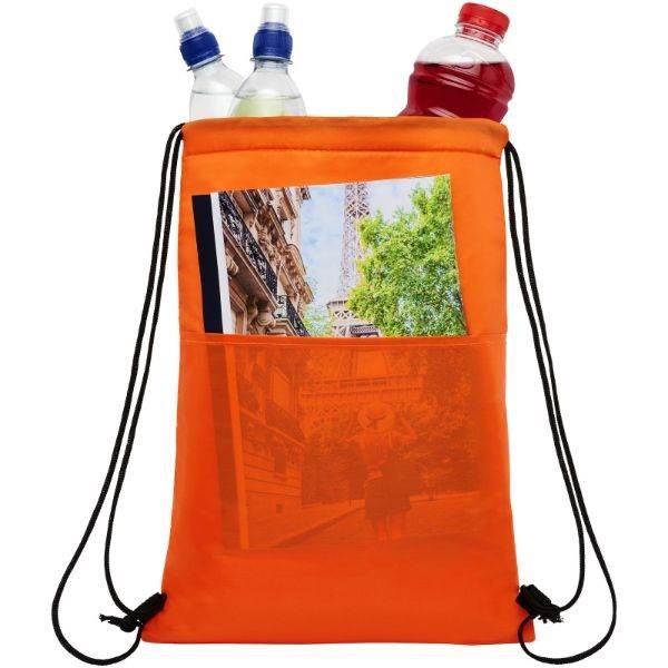 Obrázky: Oranžová chladicí taška/batoh na 12 plechovek, Obrázek 3