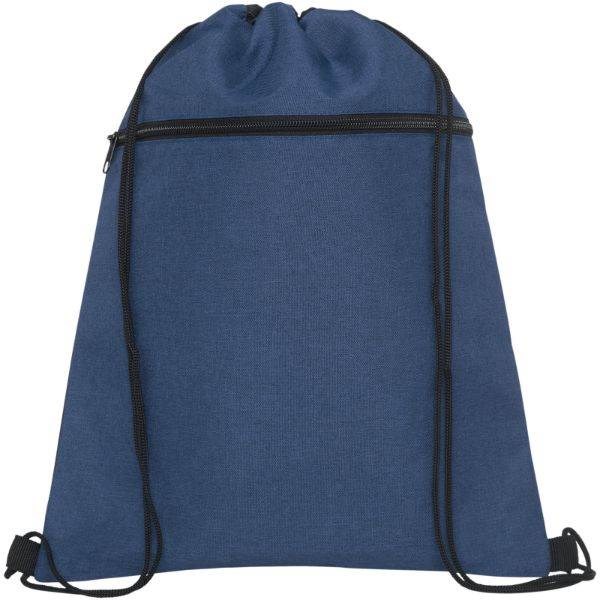 Obrázky: Nám. modrý/černý melanž batoh s kapsou na zip, Obrázek 3