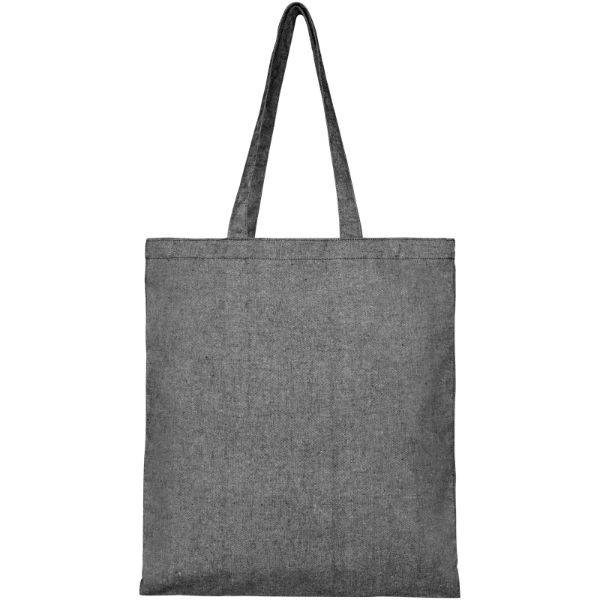 Obrázky: Černá nákupní taška, z recykl. BA a PES 210 g, Obrázek 2