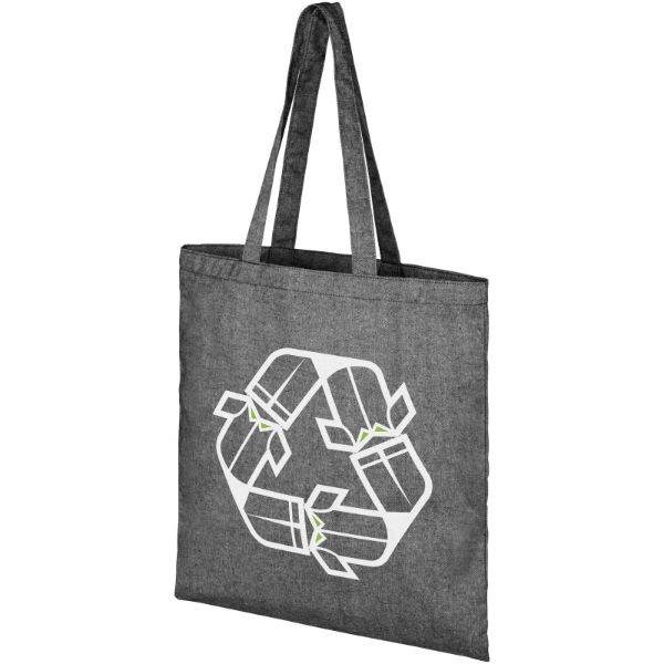 Obrázky: Černá nákupní taška, z recykl. BA a PES 210 g, Obrázek 3