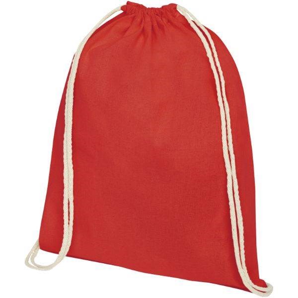 Obrázky: Červený batoh z bavlny 140 g/m²