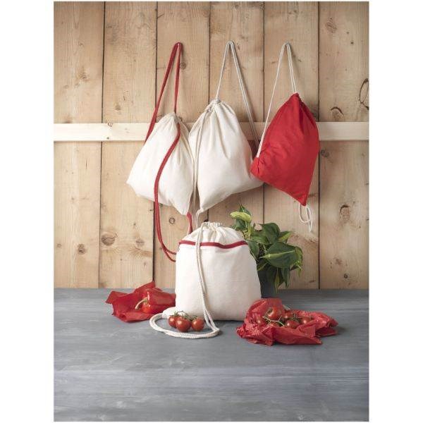 Obrázky: Červený batoh z bavlny 140 g/m², Obrázek 4