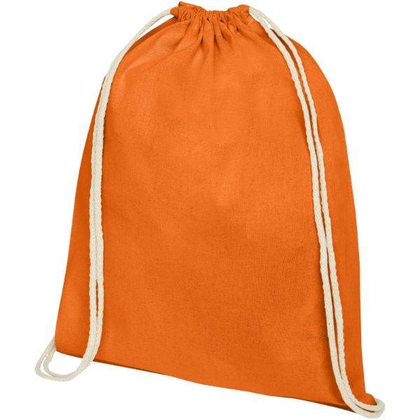 Obrázky: Oranžový batoh z bavlny 140 g/m²
