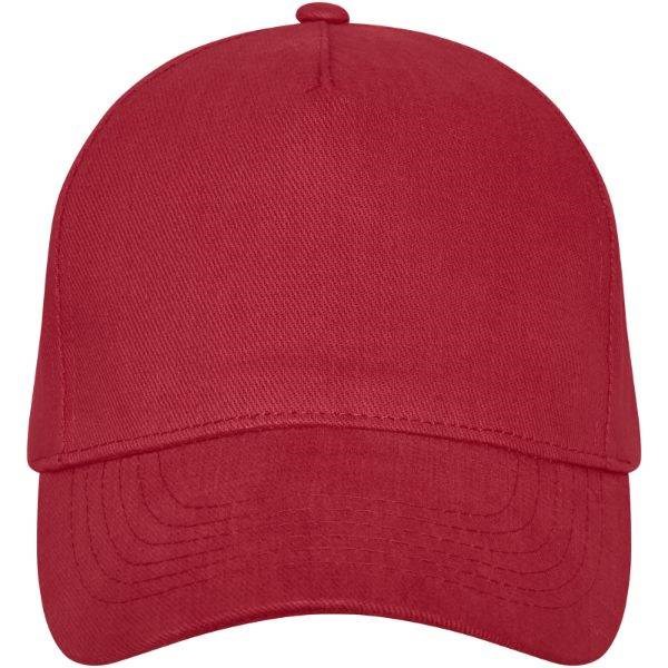 Obrázky: Červená 5panelová čepice s kovovou přezkou, Obrázek 3