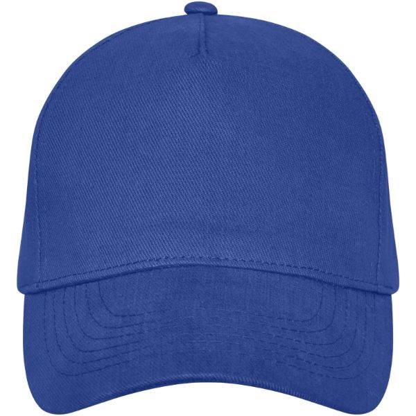 Obrázky: Středně modrá 5panelová čepice s kovovou přezkou, Obrázek 3