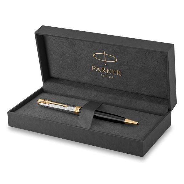 Obrázky: PARKER Sonnet Premium Metal Black GT, kul. pero, Obrázek 2