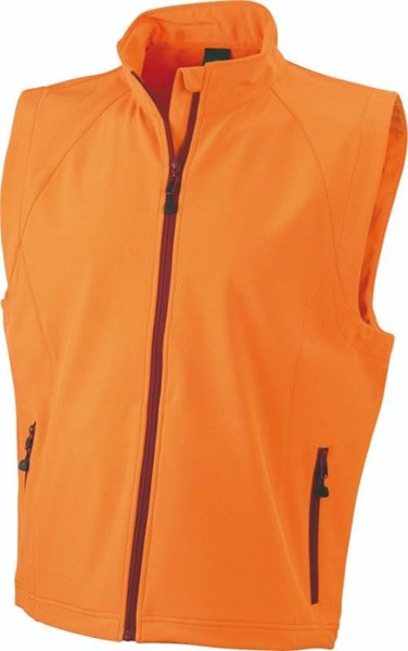 Obrázky: Oranžová softshellová vesta J&N 270, pánská XL