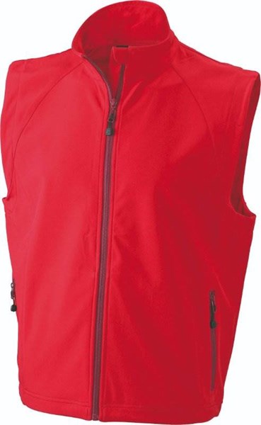 Obrázky: Červená softshellová vesta J&N 270, pánská XL