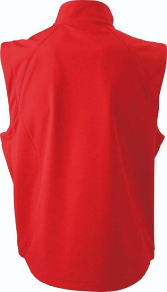 Obrázky: Červená softshellová vesta J&N 270, pánská M, Obrázek 2