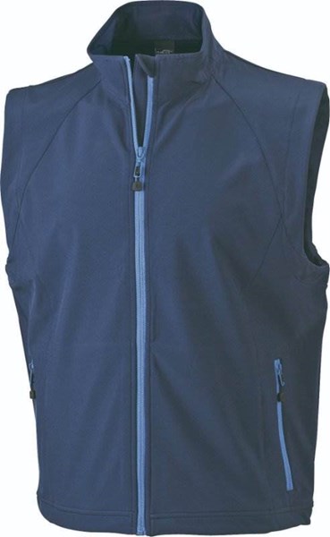 Obrázky: Nám.modrá softshellová vesta J&N 270, pánská XL