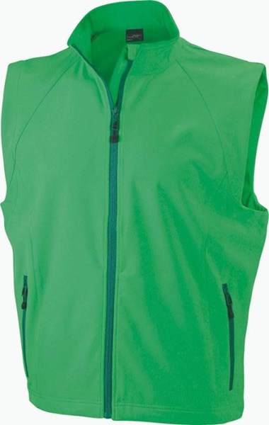 Obrázky: Zelená softshellová vesta J&N 270, pánská XL