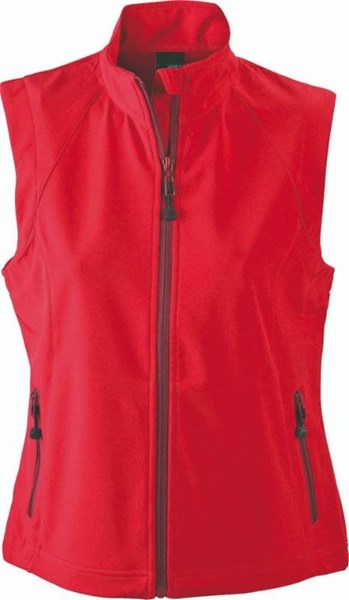 Obrázky: Červená softshellová vesta J&N 270, dámská L