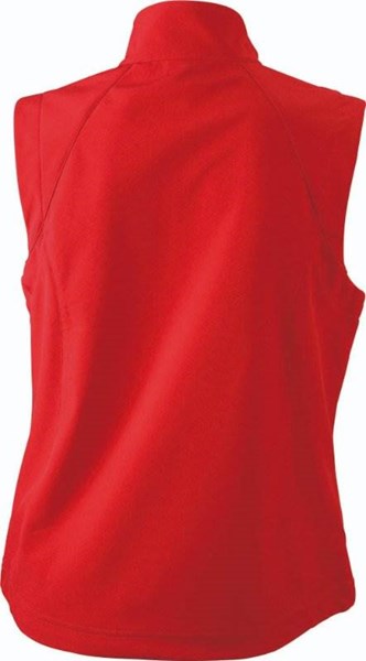 Obrázky: Červená softshellová vesta J&N 270, dámská XXL, Obrázek 2