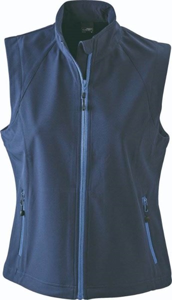 Obrázky: Námoř.modrá softshellová vesta J&N 270, dámská S