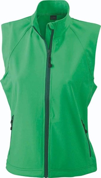 Obrázky: Zelená softshellová vesta J&N 270, dámská S