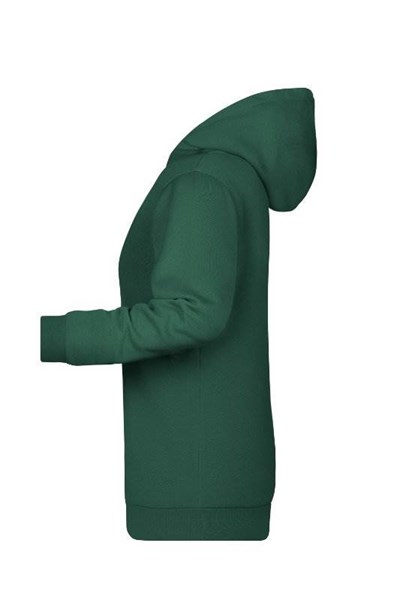 Obrázky: Dámská mikina s kapucí J&N 280 tmavě zelená XL, Obrázek 3