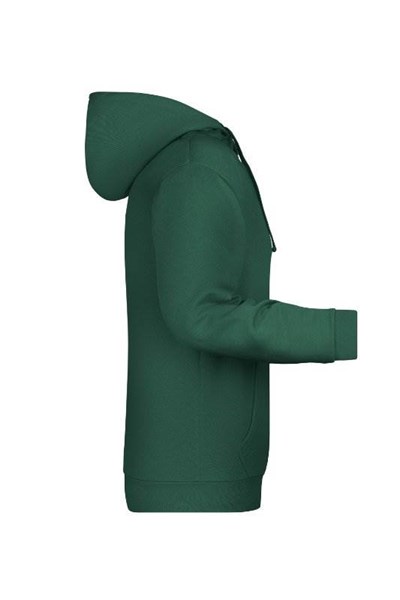 Obrázky: Pánská mikina s kapucí J&N 280 tmavě zelená XL, Obrázek 4