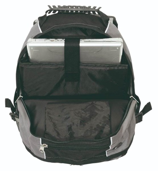 Obrázky: Bohatě vybavený batoh s mnoha kapsami, šedý, Obrázek 3