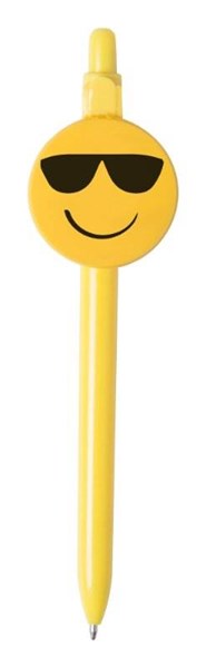Obrázky: Žluté kuličkové pero se smajlíkem, černé brýle, Obrázek 1