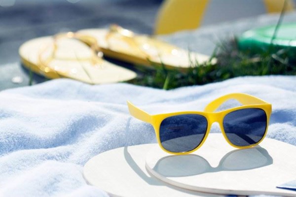 Obrázky: Dětské sluneční brýle s UV400 ochranou, žluté, Obrázek 2