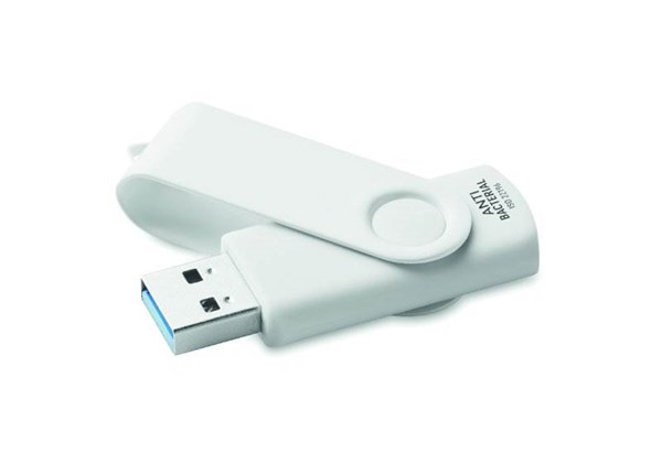 Obrázky: Antibakteriální USB paměť Twister 16 GB, bílý, Obrázek 2
