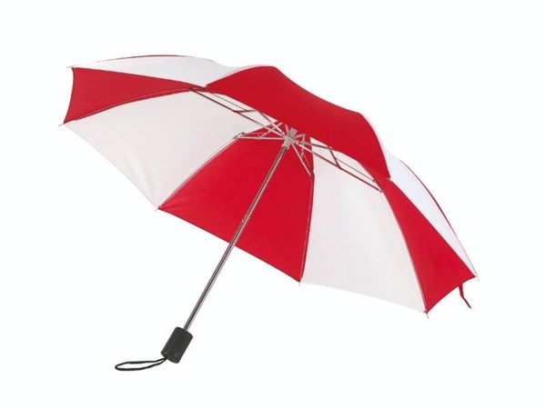 Obrázky: Dvoudílný skládací deštník, bílo červený