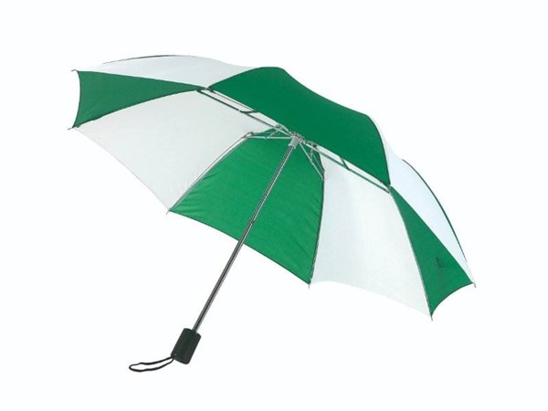 Obrázky: Dvoudílný skládací deštník, bílo zelený