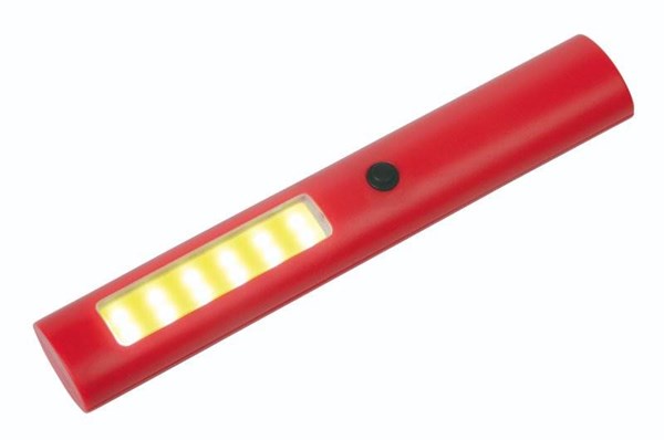 Obrázky: LED COB plast. pracovní svítilna s magnetem,červená, Obrázek 2