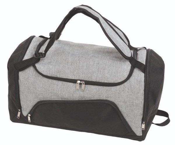 Obrázky: Sport. taška/batoh se třemi vnějšími kapsami, šedá