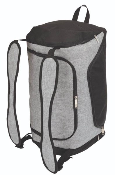 Obrázky: Sport. taška/batoh se třemi vnějšími kapsami, šedá, Obrázek 2