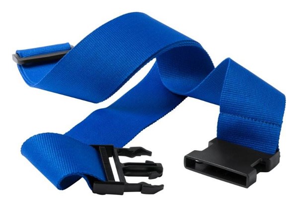 Obrázky: Polyesterový pásek na zavazadla se sponou, modrý, Obrázek 2