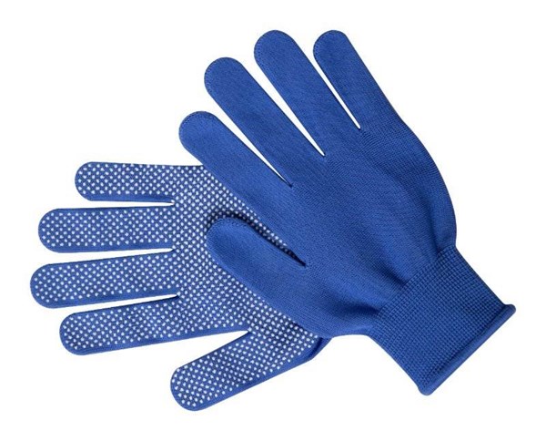 Obrázky: Pár elastických nylonových rukavic, modré