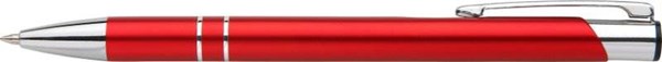 Obrázky: Matné hliníkové kuličkové pero LARA, červené, Obrázek 1