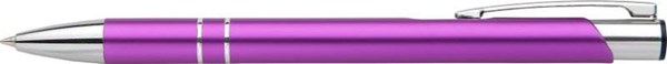 Obrázky: Matné hliníkové kuličkové pero LARA, fialové, Obrázek 1