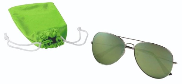 Obrázky: Kovové sluneční brýle s UV400 v PE sáčku, oranžové