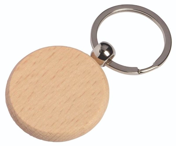 Obrázky: Dřevěný přívěsek na klíče, kruh, Obrázek 1