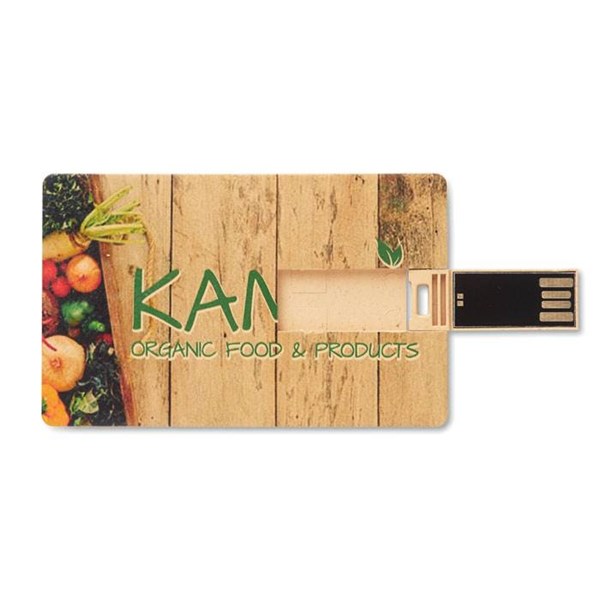 Obrázky: USB flash disk 32 GB, tvar kr.karty z pšenič. slámy, Obrázek 2