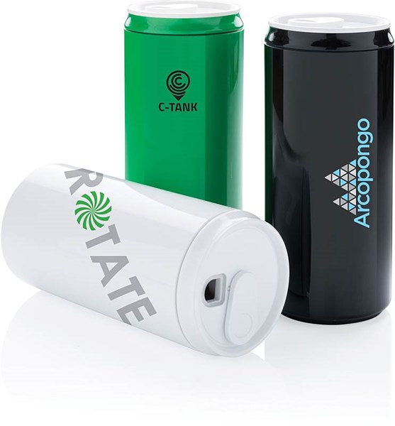 Obrázky: Ekologická láhev - tvar plechovka 300 ml, zelená, Obrázek 5