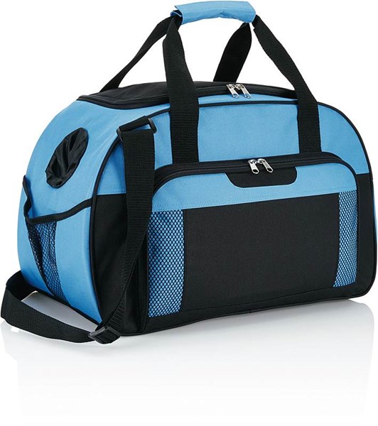 Obrázky: Lehká sportovní taška s otvorem na láhev, modrá