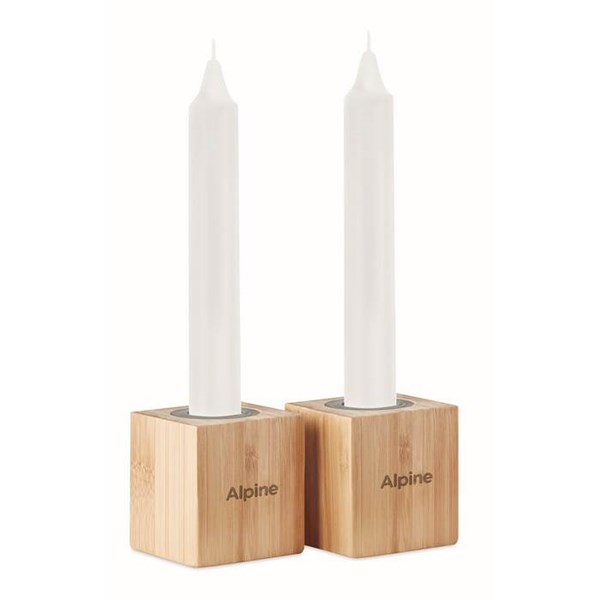Obrázky: Sada dvou svíček a svícnů z bambusu, Obrázek 2