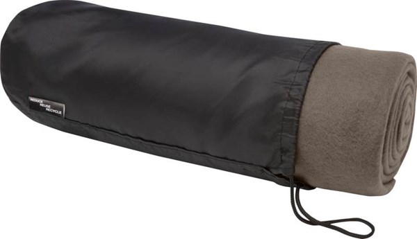 Obrázky: Antracitová fleecová deka 180 g/m2 s RPET v obalu