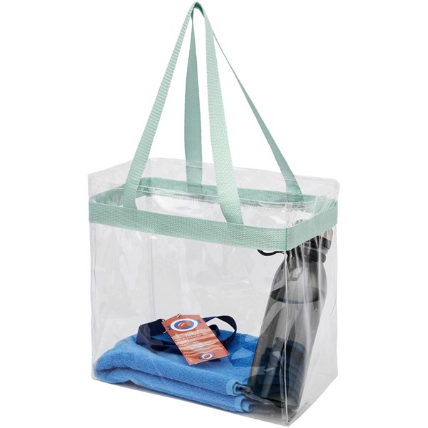 Obrázky: Průhledná taška mátově zelený popruh, Obrázek 2