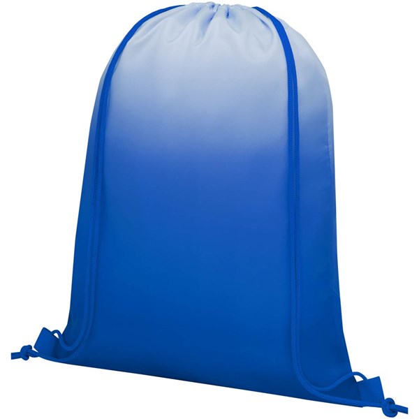 Obrázky: Modrý šňůrkový batoh s barevným přechodem, Obrázek 1