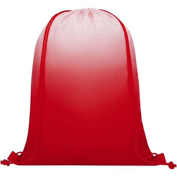 Obrázky: Červený šňůrkový batoh s barevným přechodem, Obrázek 2