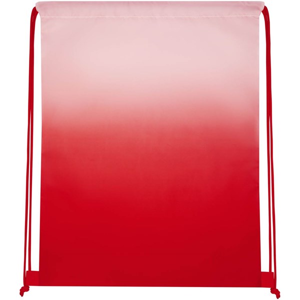 Obrázky: Červený šňůrkový batoh s barevným přechodem, Obrázek 3