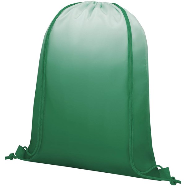 Obrázky: Zelený šňůrkový batoh s barevným přechodem, Obrázek 1