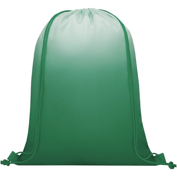Obrázky: Zelený šňůrkový batoh s barevným přechodem, Obrázek 2