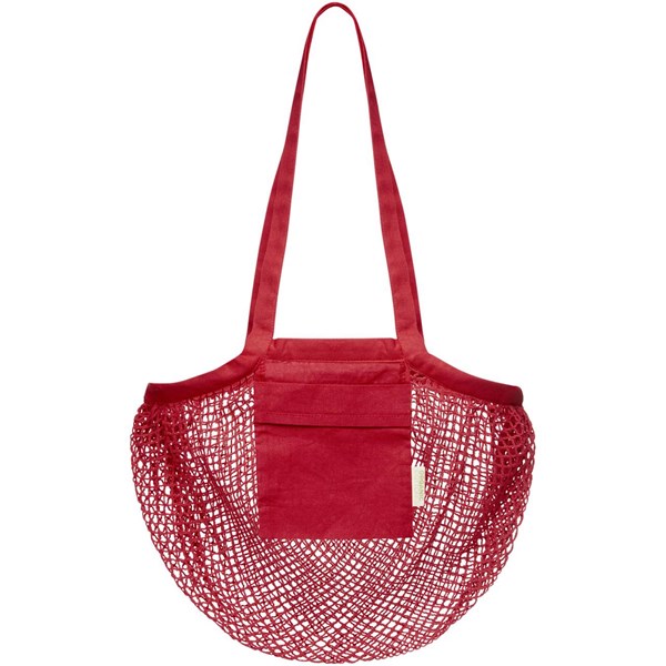 Obrázky: Síťovaná nákupní taška Pune červená, Obrázek 4