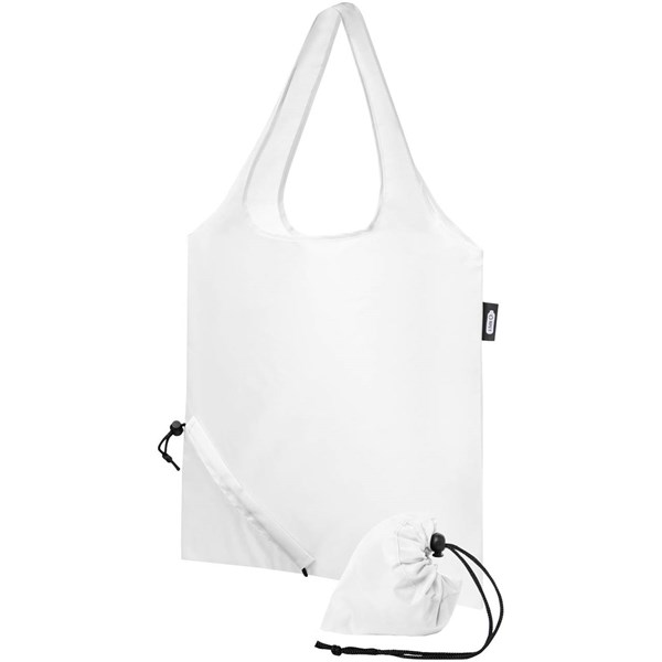 Obrázky: Skládací nákupní taška z RPET Sabia bílá, Obrázek 1