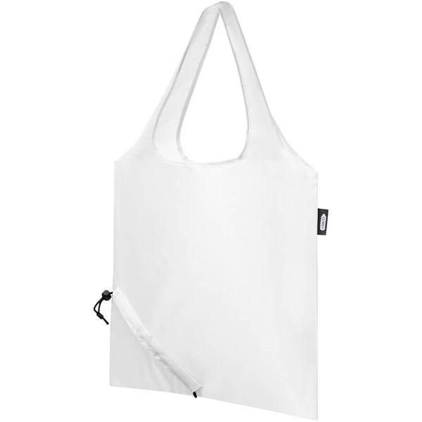 Obrázky: Skládací nákupní taška z RPET Sabia bílá, Obrázek 3